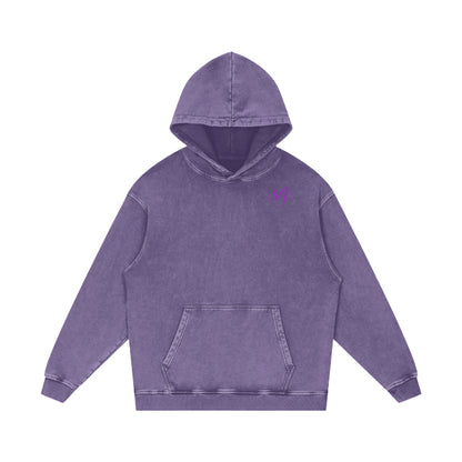 Marchetto Oversized Acid Washed Purple Hoodie