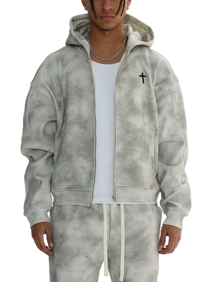 Marchetto Flower Gray Hoodie