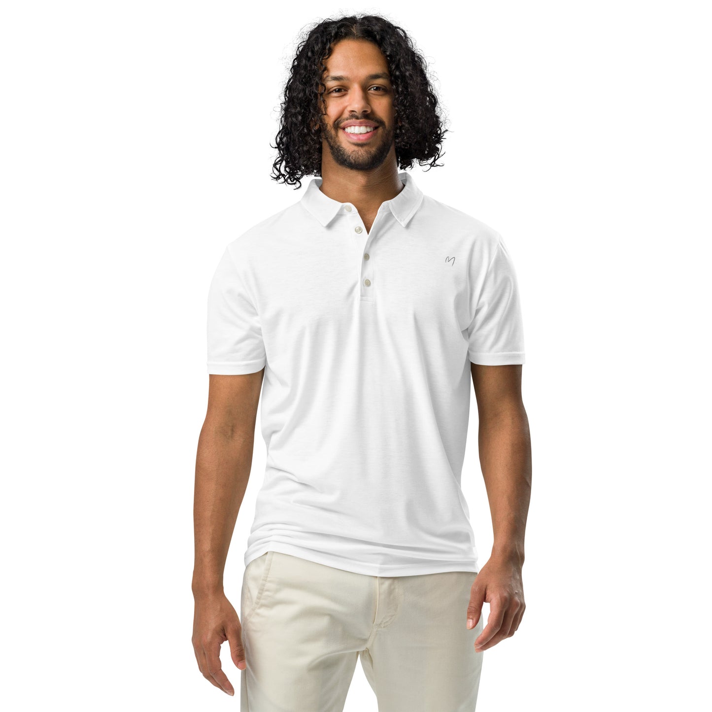 Marchetto Men’s slim fit White Polo Shirt